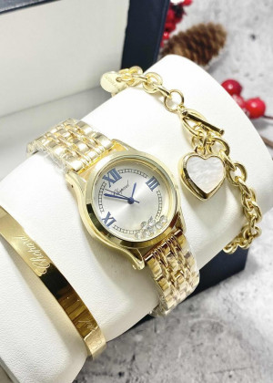 Подарочный набор для женщин часы, 2 браслета + коробка 2361664