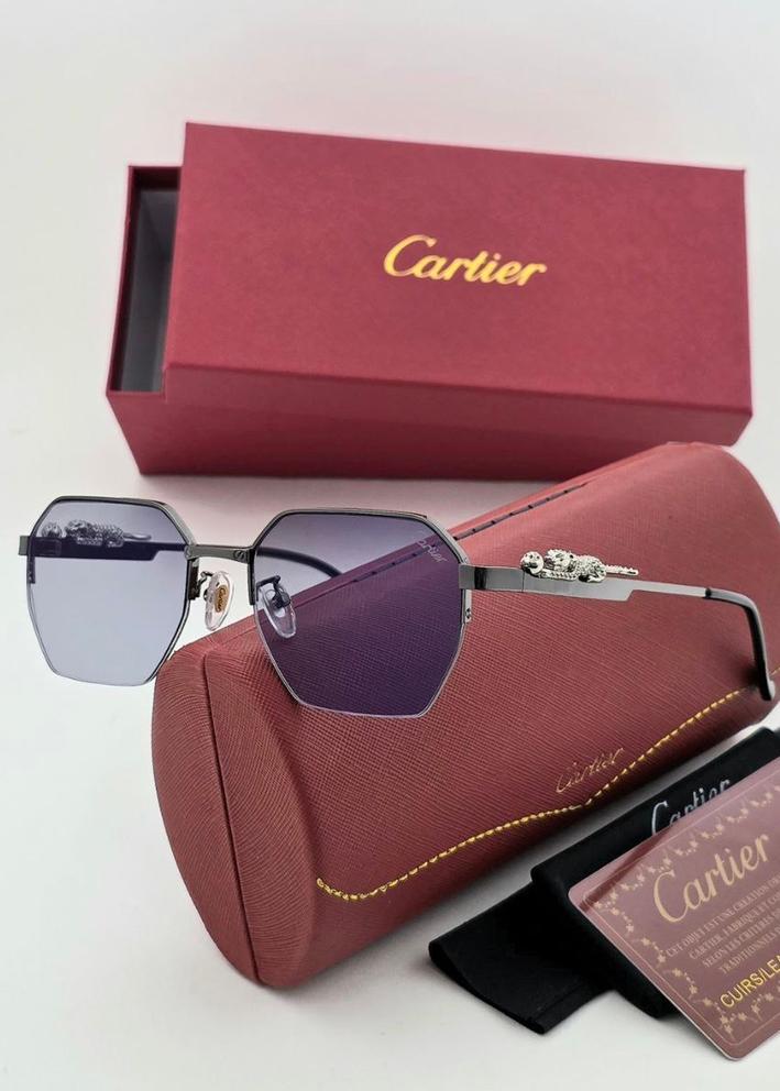 Набор женские солнцезащитные очки, коробка, чехол + салфетки 