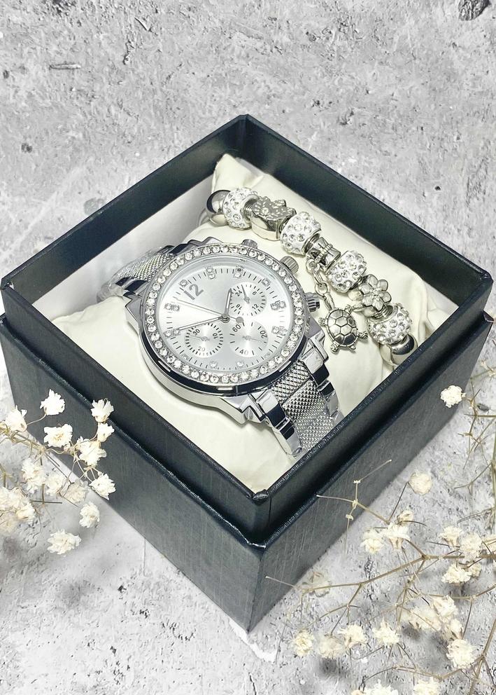 Подарочный набор для женщин часы и браслет+ коробка 