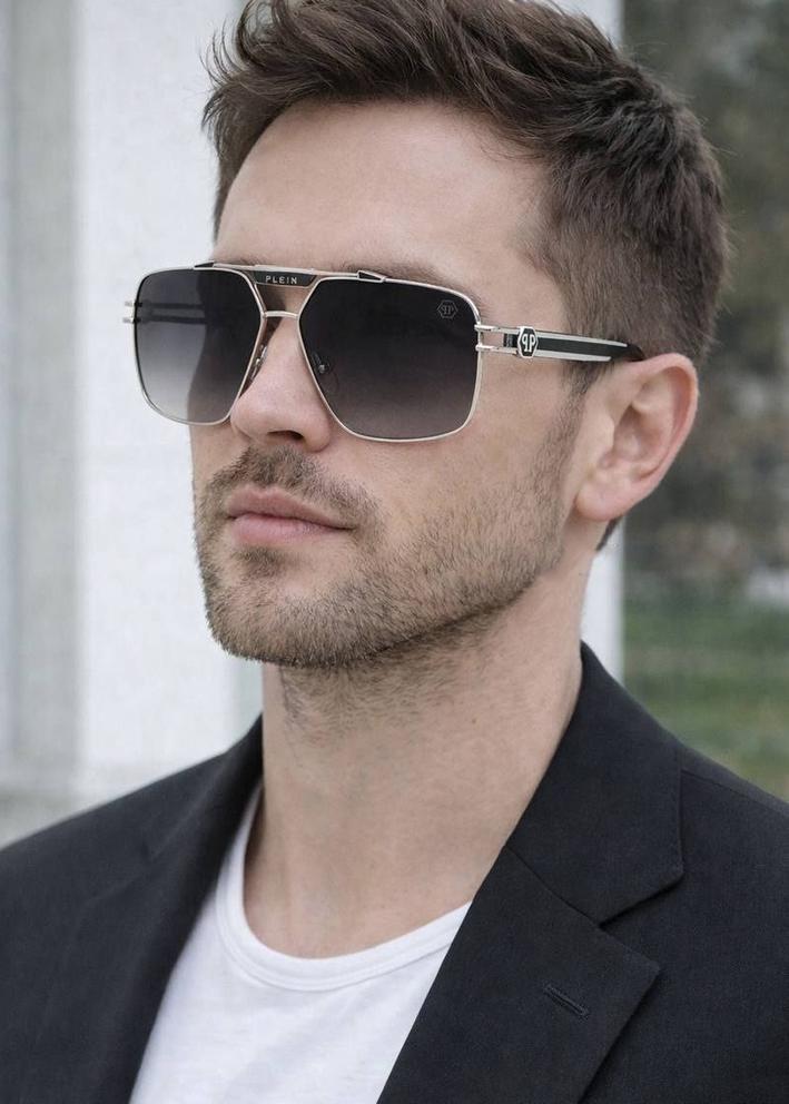 Набор мужские солнцезащитные очки, коробка, чехол + салфетки 