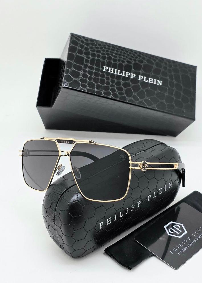 Набор мужские солнцезащитные очки, коробка, чехол + салфетки 