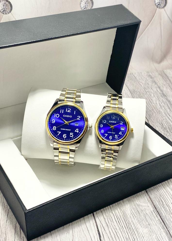 Подарочный набор часы для мужчин и для женщин + коробка 