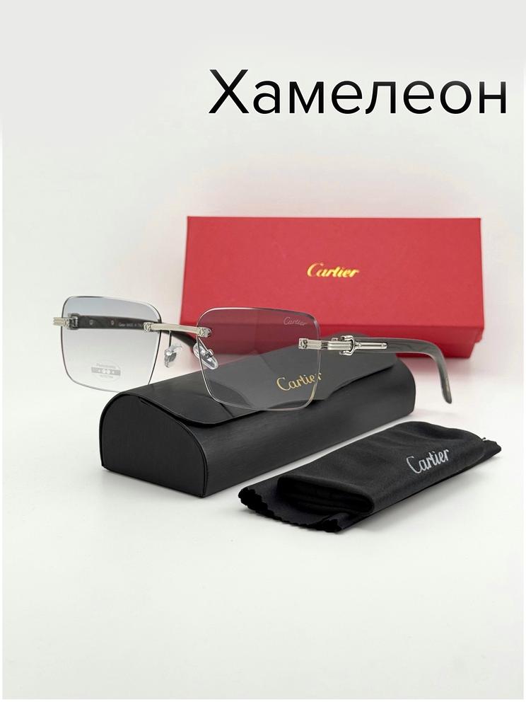 Набор женские солнцезащитные очки, коробка, чехол + салфетки 