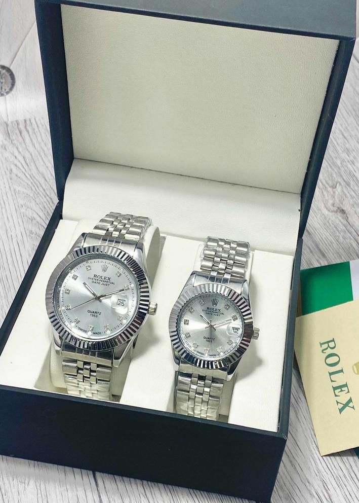 Подарочный набор часы для мужчин и для женщин + коробка 