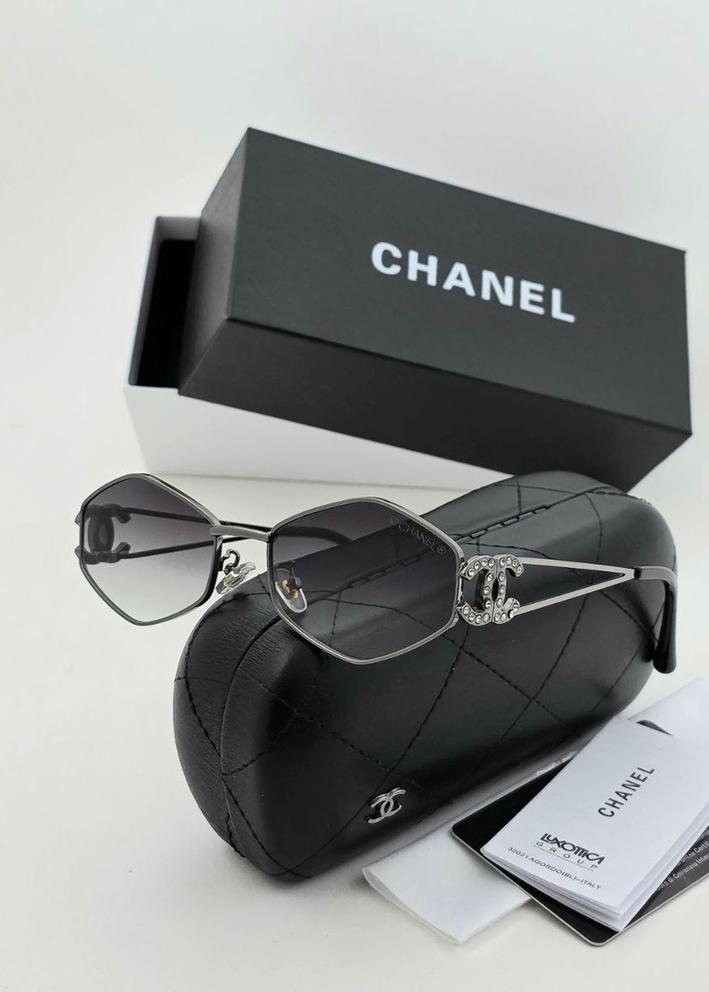 Набор женские солнцезащитные очки, коробка, чехол + салфетки 