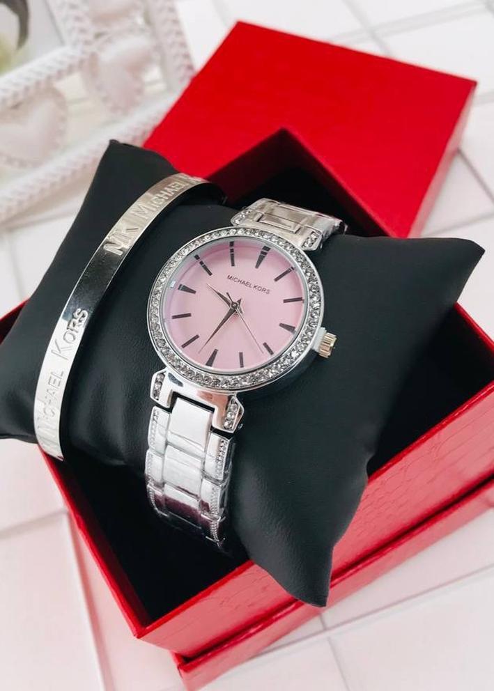 Подарочный набор для женщин часы, браслет + коробка 