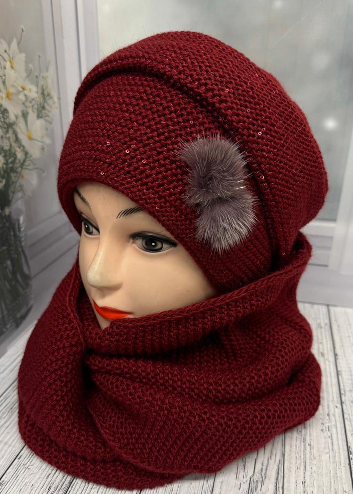 Шапка+шарф 