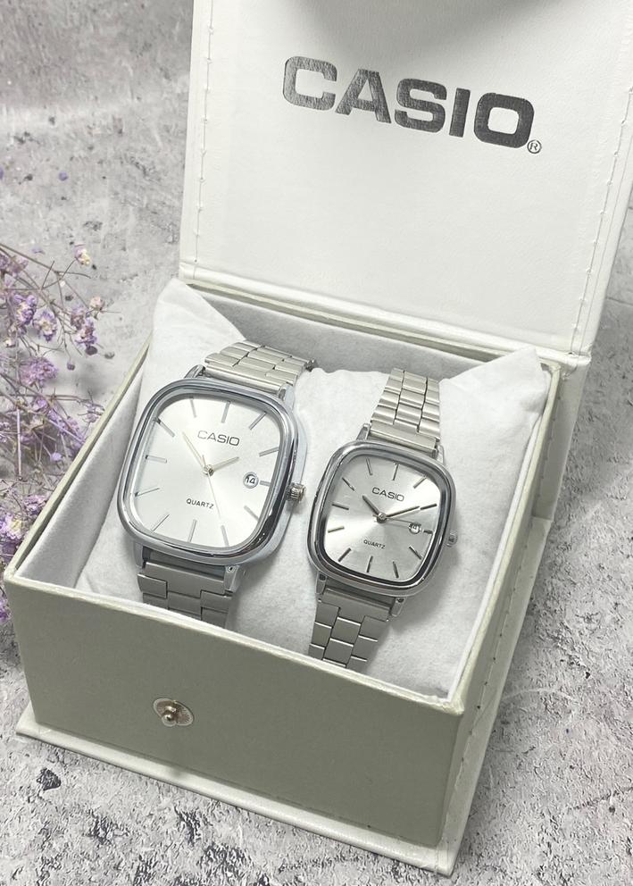 Подарочный набор часы для мужчин и для женщин + коробка 