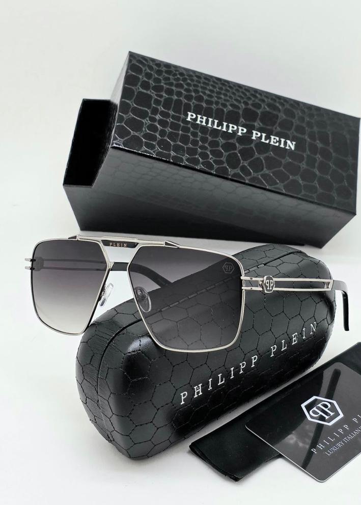 Набор мужские солнцезащитные очки, коробка, чехол + салфетки 