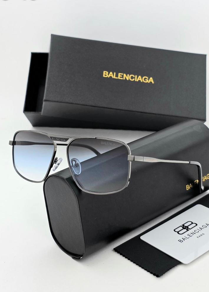 Набор мужские солнцезащитные очки, коробка, чехол + салфетки 