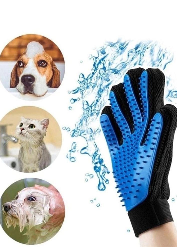 Перчатка для вычесывания шерсти кошек и собак рукавица 