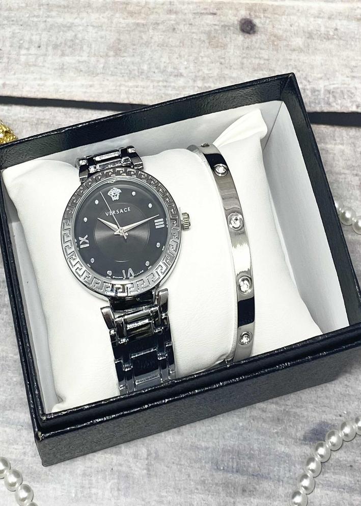 Подарочный набор для женщин часы и браслет+ коробка 