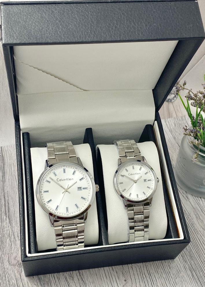 Подарочный набор часы для мужчин и для женщин + коробка 